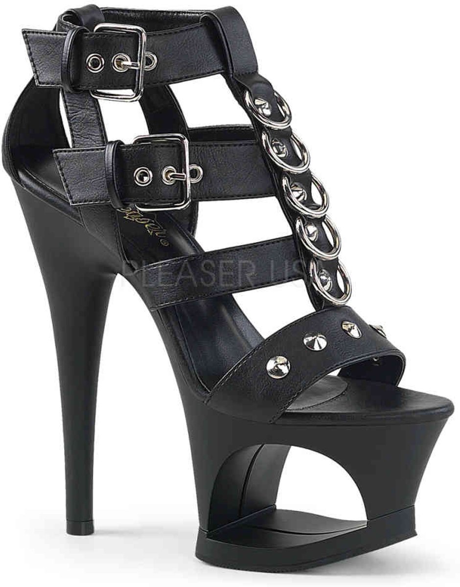 EU 35 = US 5 | MOON-758 | 7 Heel, 2 3/4 Cut-Out PF T-Strap Closed Back Sandal